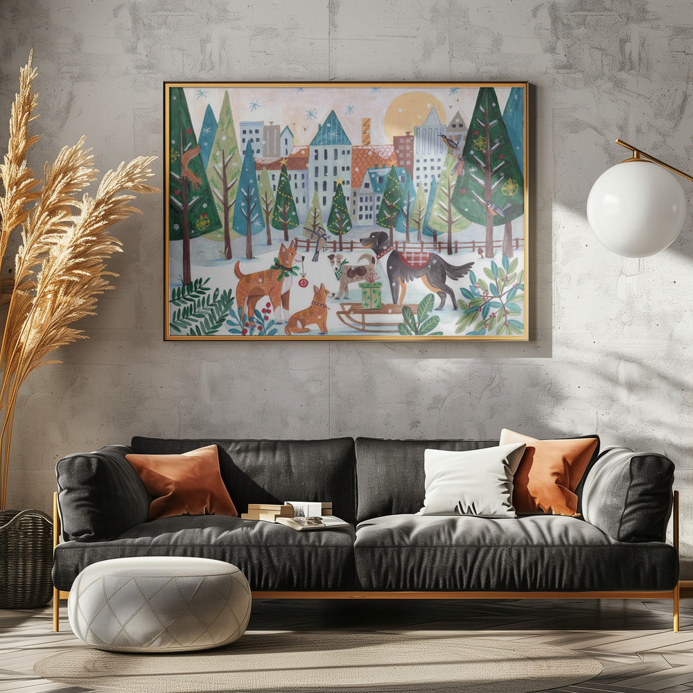 Dogs in the park | Canvas