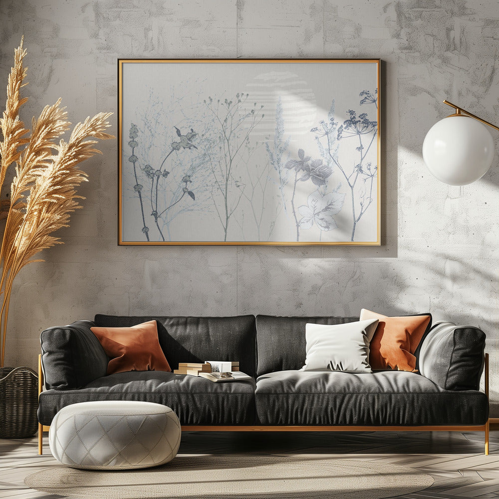 Plant based calming atmosphere soft blue | Canvas