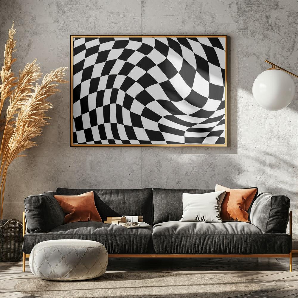 Checkerboard black and white | Poster
