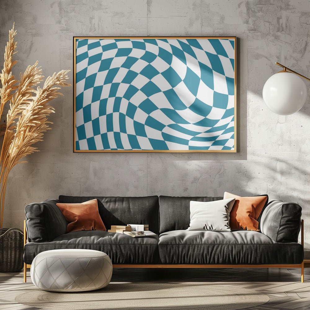Blue Checkerboard | Poster