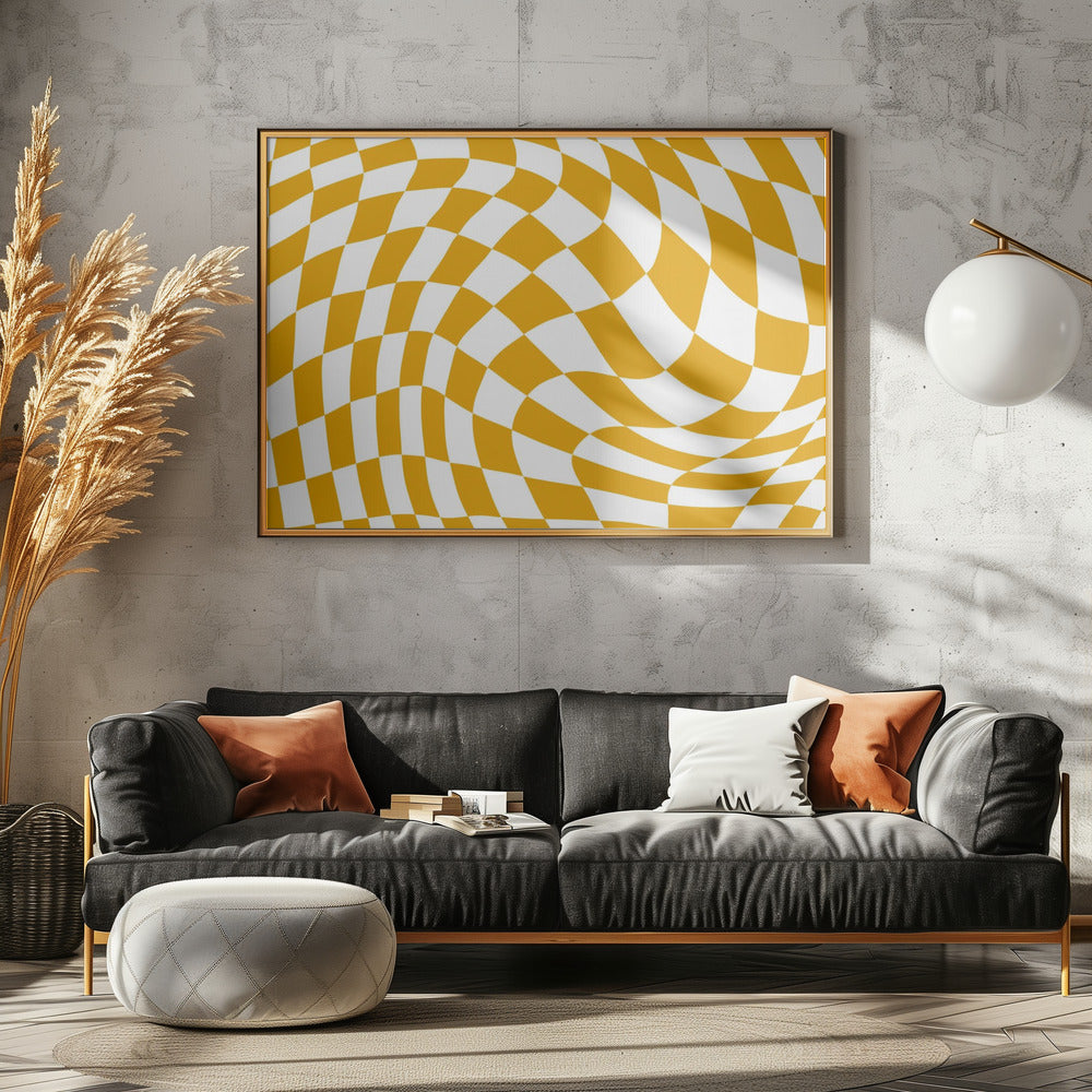 Yellow Checkerboard | Canvas