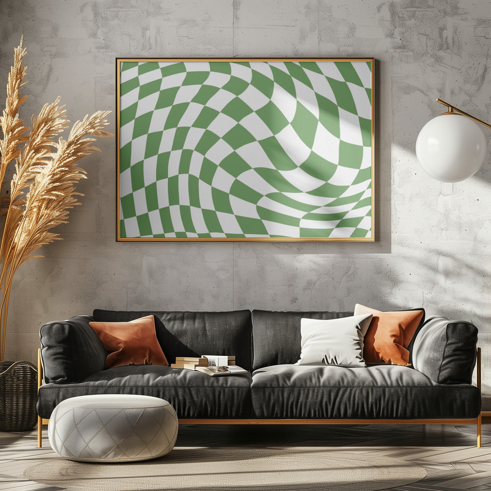 Green Checkerboard | Poster