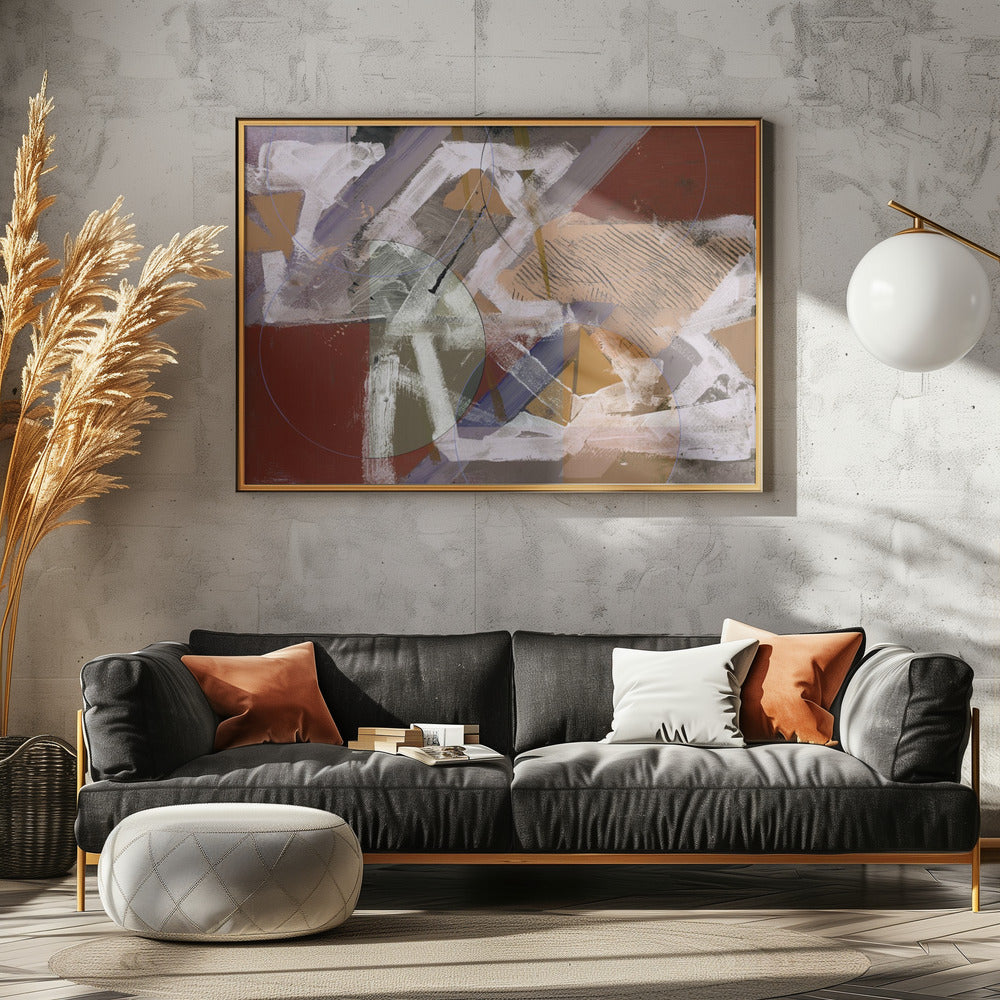 Abstract Circles and Textures 1 | Poster