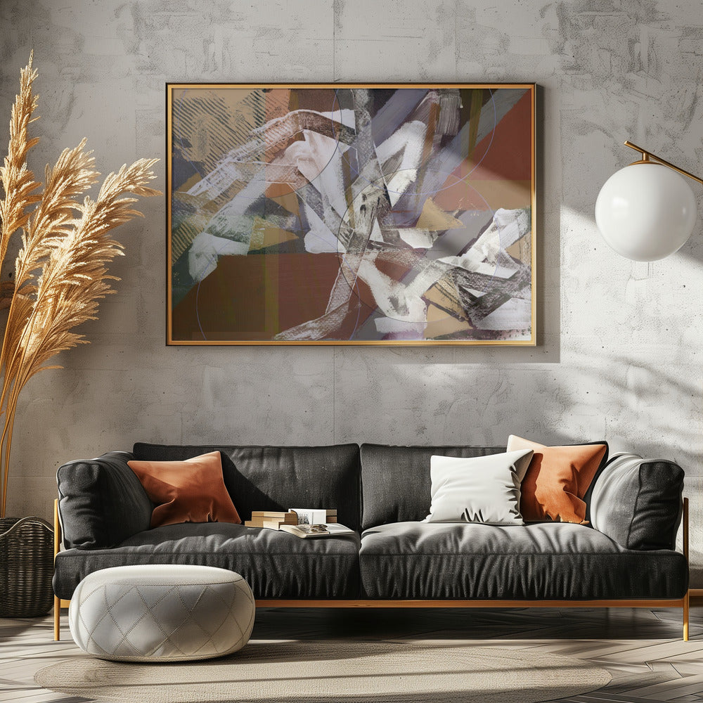 Abstract Circles and Textures 3 | Canvas