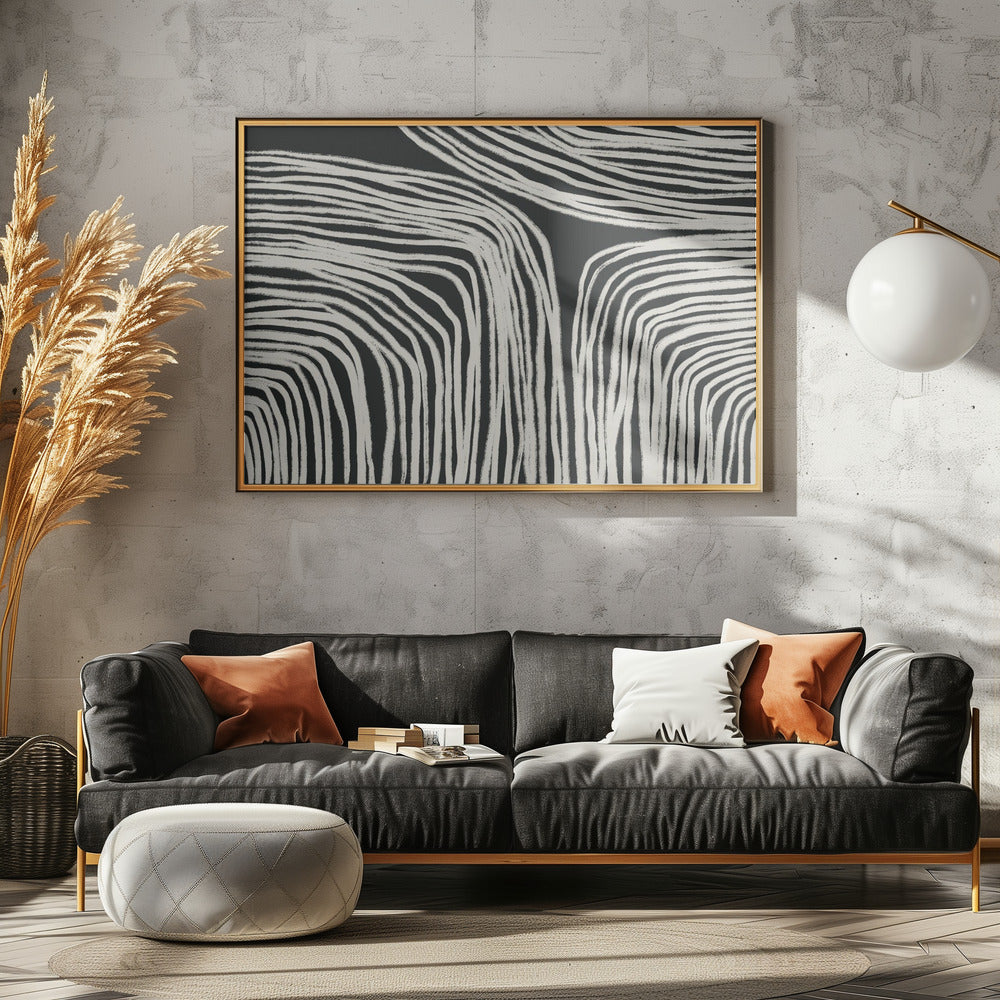Curved Stripes Flow | Poster