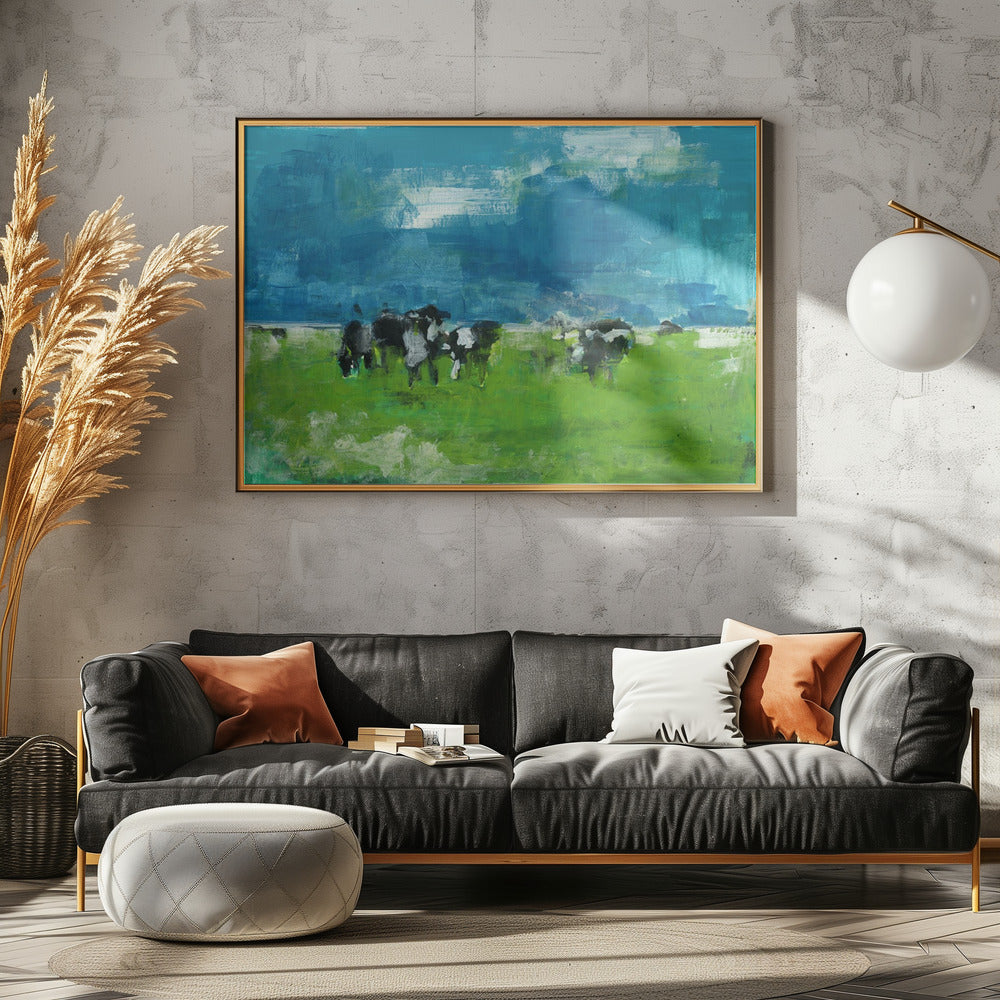 Cows In Landscape Print No 1 | Canvas