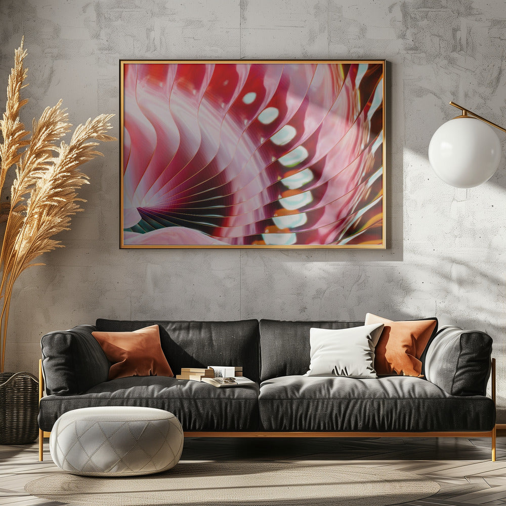 Crimson Petal Waves | Canvas
