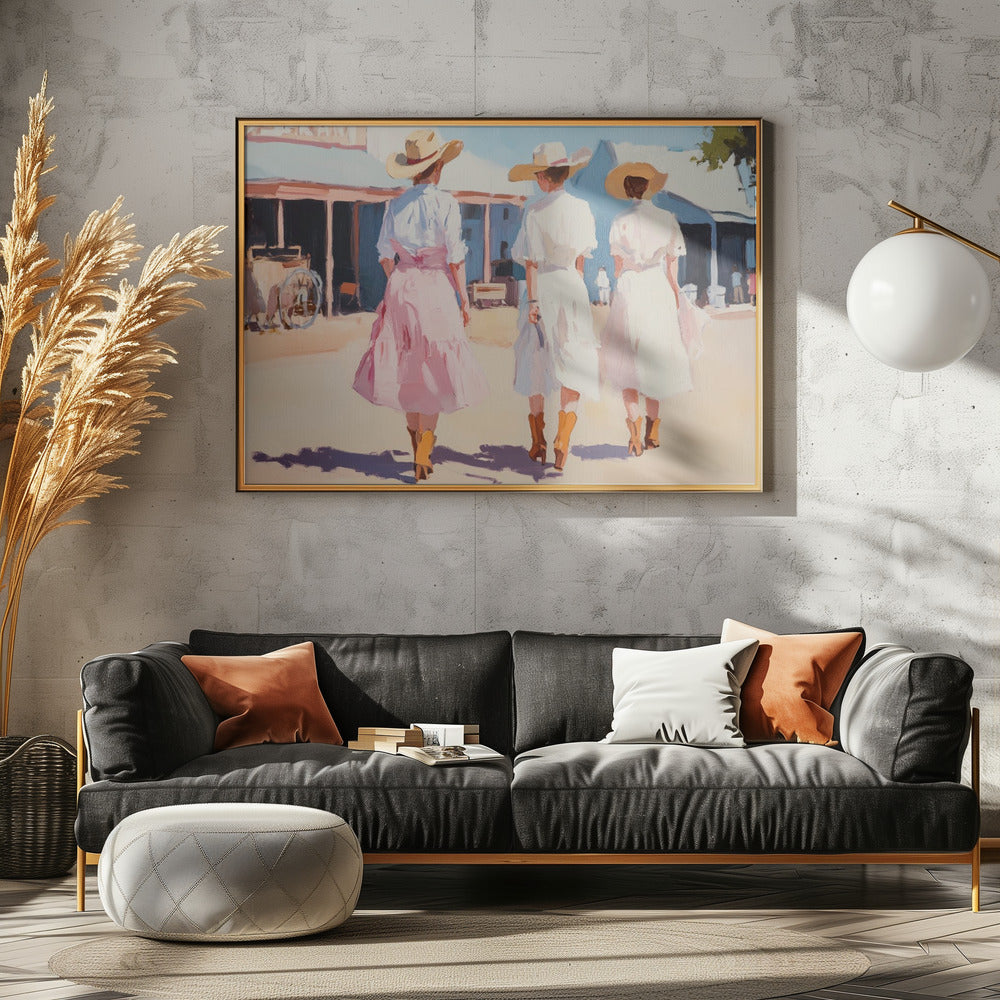 Retro Western Ladies | Canvas