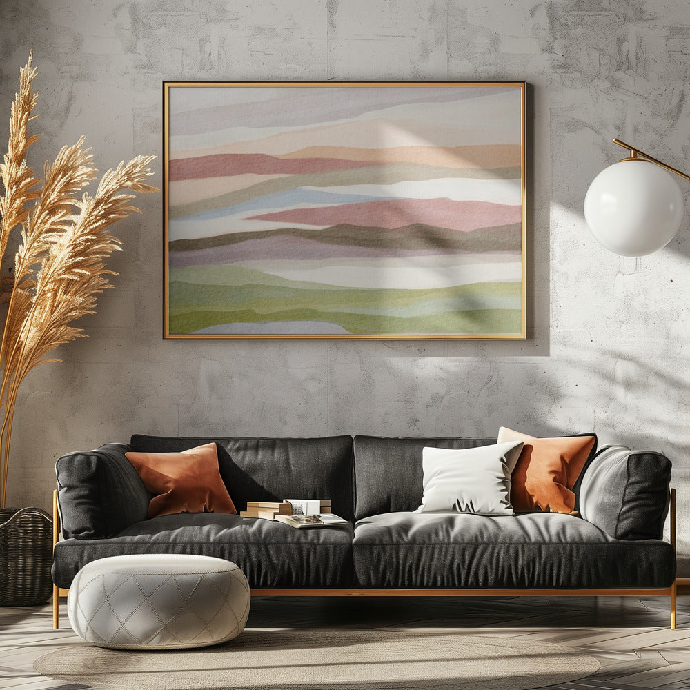 Abstract watercolor landscape | Poster