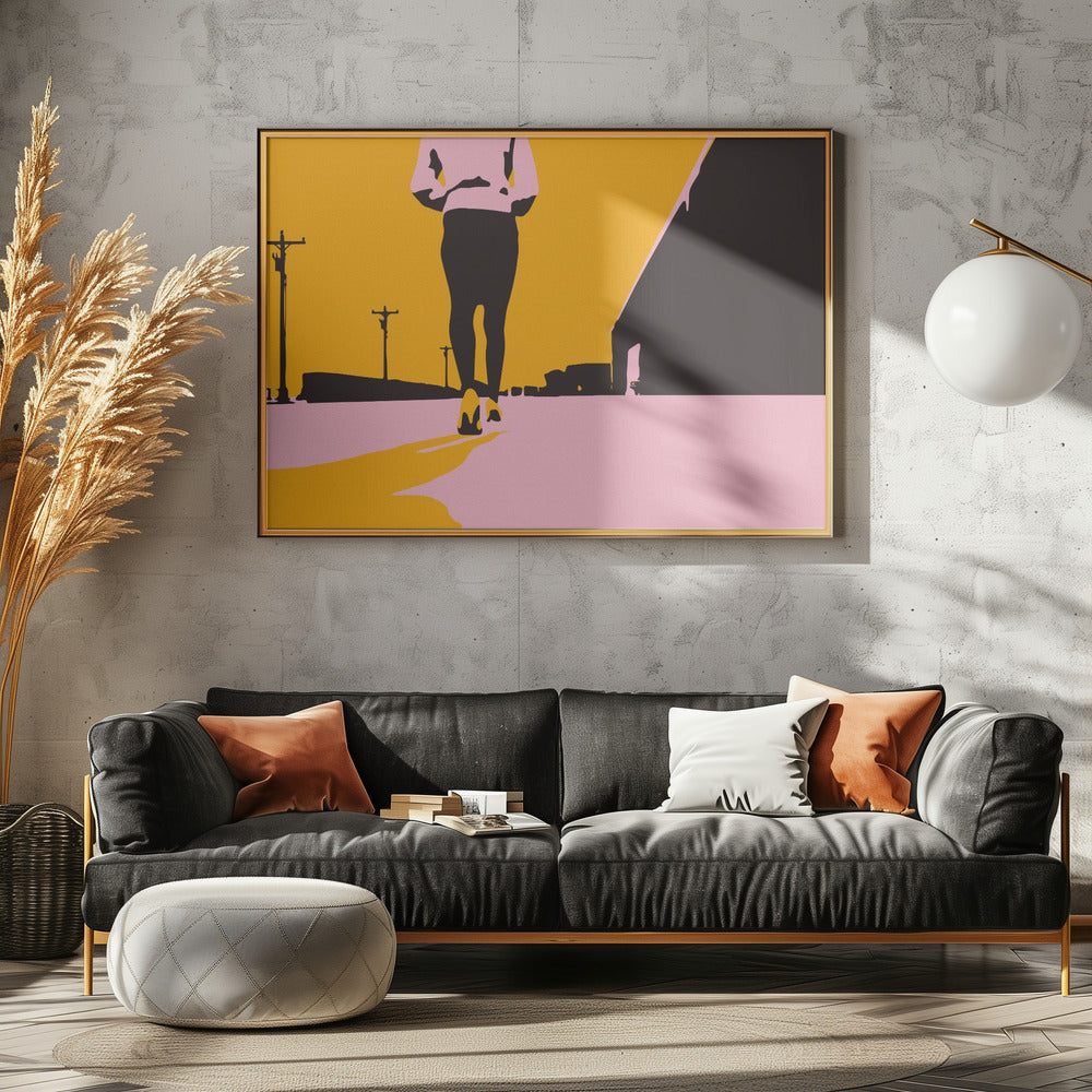 Silhouette of a Woman Walking | Canvas