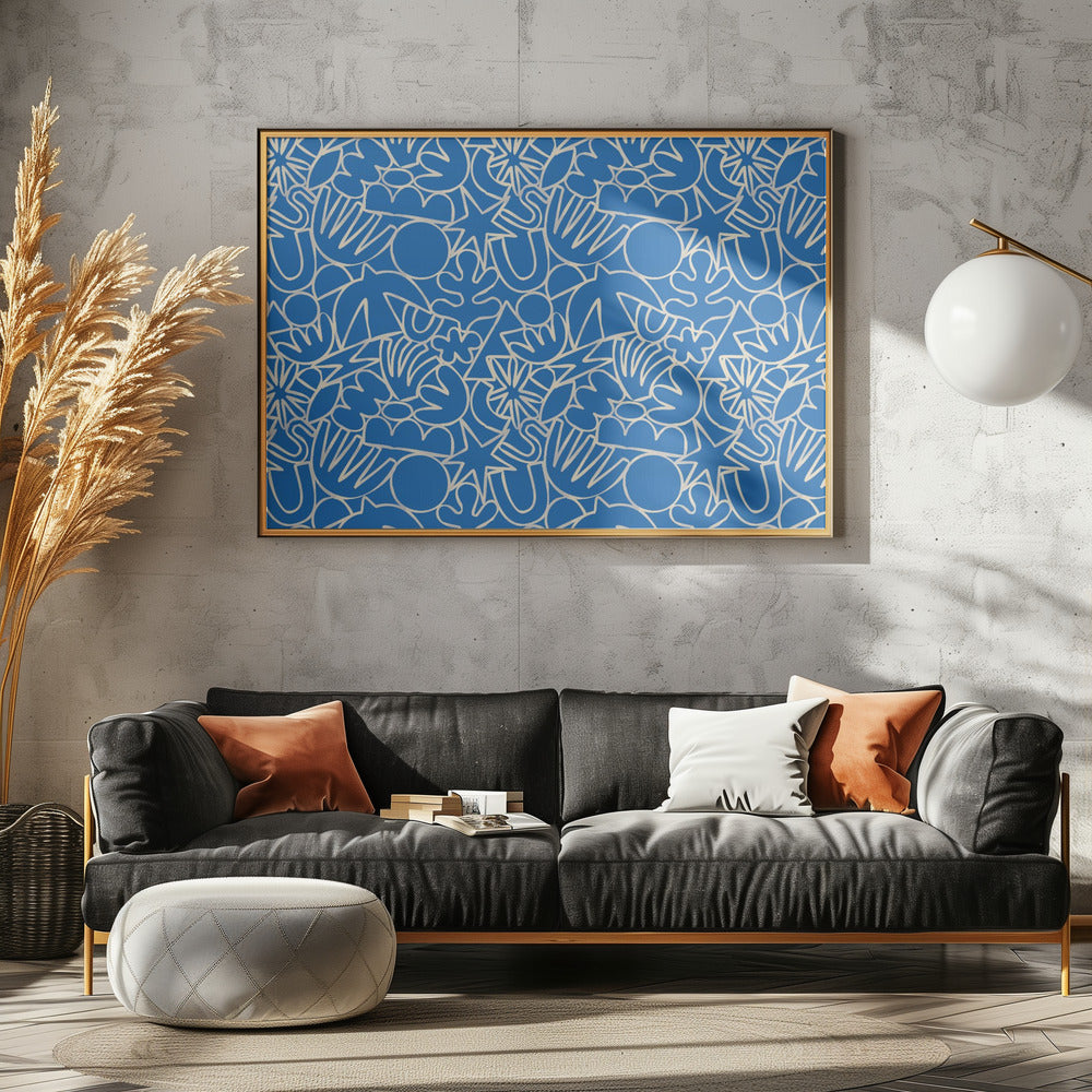 Dynamic Blue Dance | Canvas