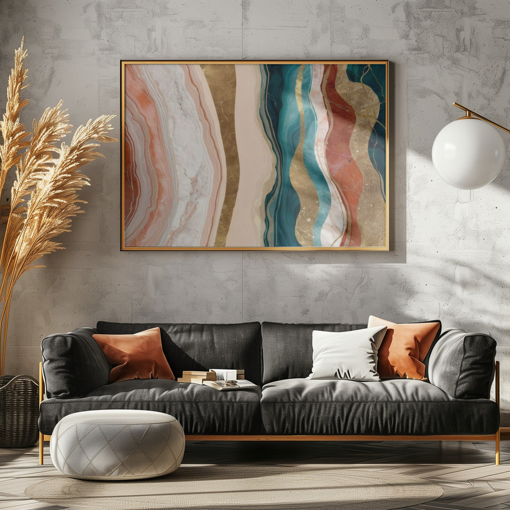 Marble Patterns With Vibrant Earth Tones | Poster