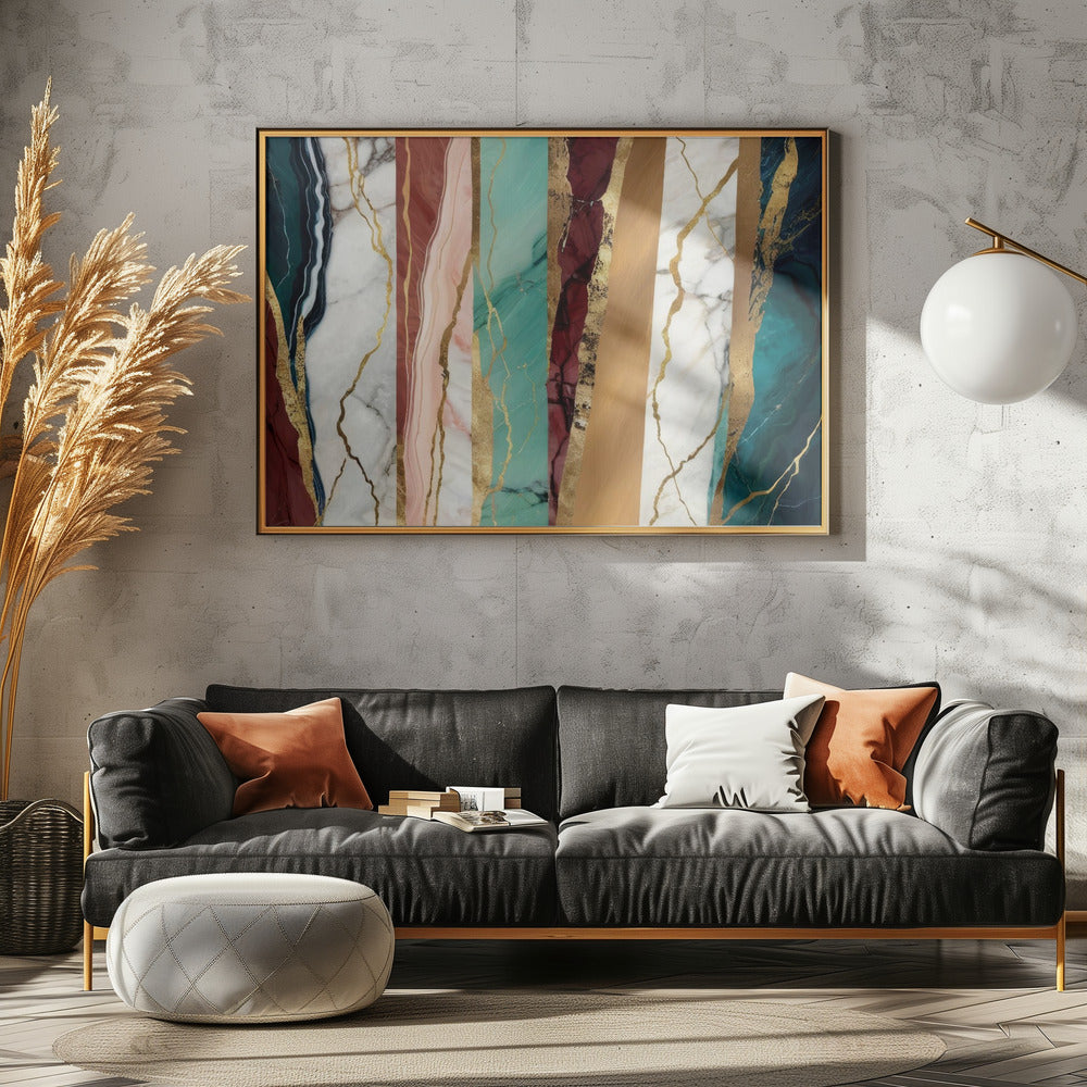 Marble Textures With Rich Gold Veins | Canvas