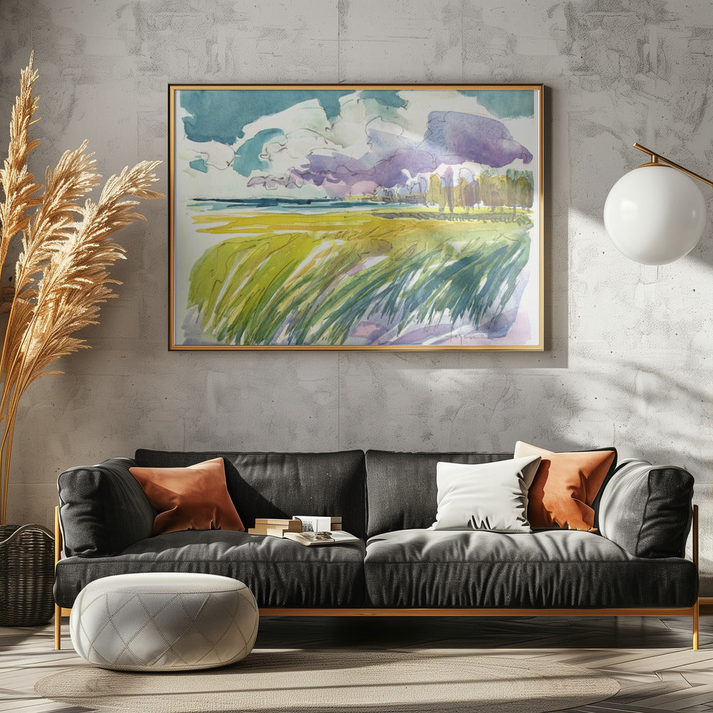 Serene Meadow Skies | Canvas
