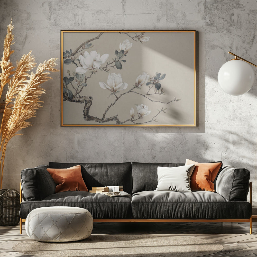 Chinoiserie Magnolia Blooms | Canvas