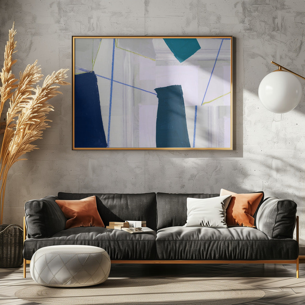 Abstract Composition In Blue 2 | Canvas