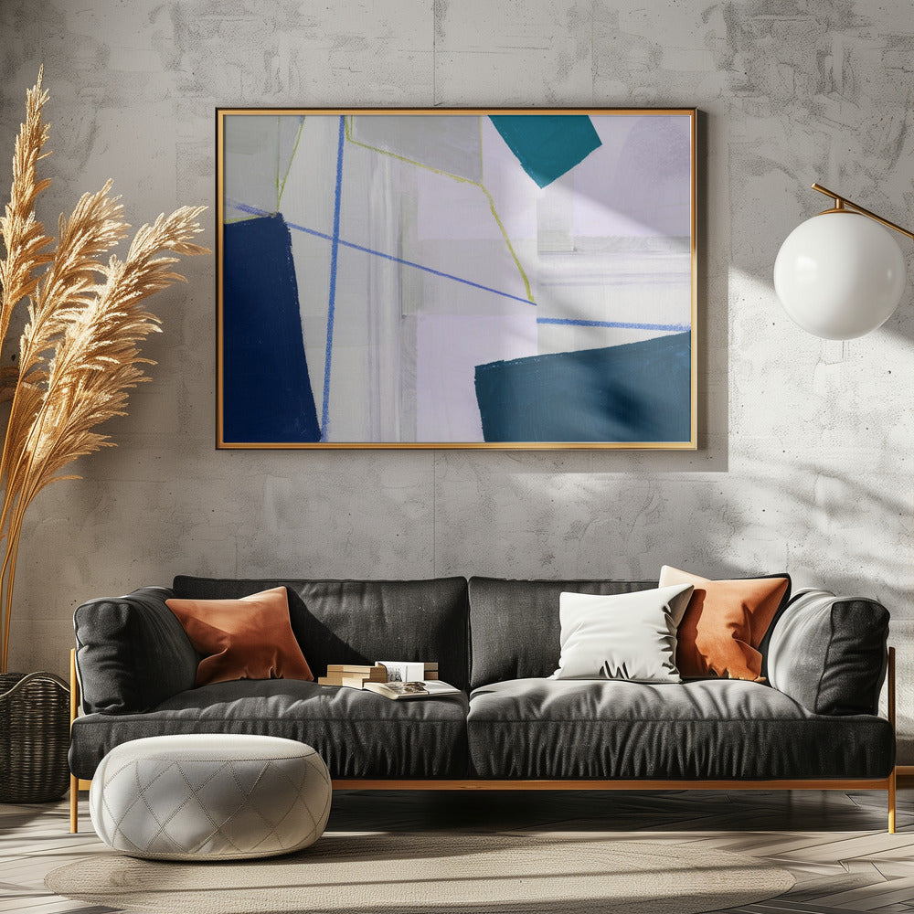 Abstract Composition In Blue 1 | Canvas
