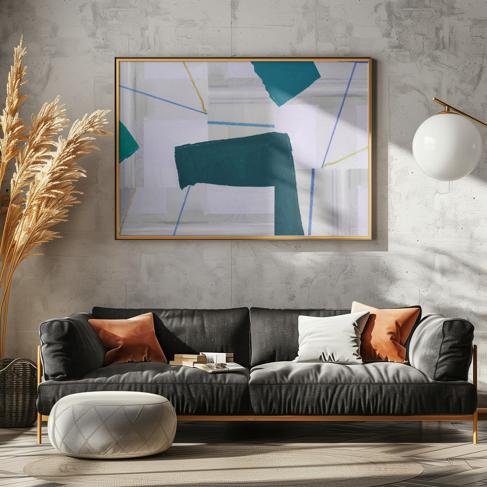 Abstract Composition In Blue 3 | Canvas