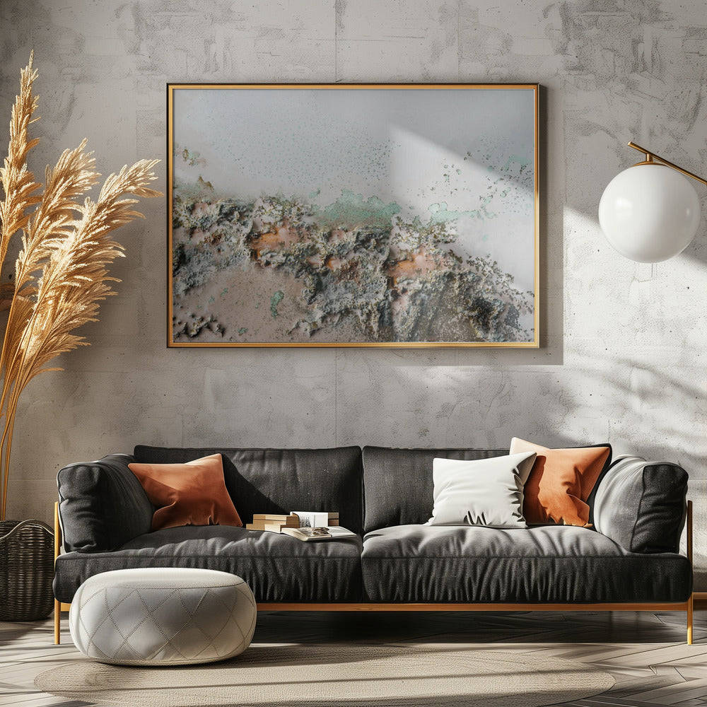 Earthly Fragments - Coastal relief art | Canvas