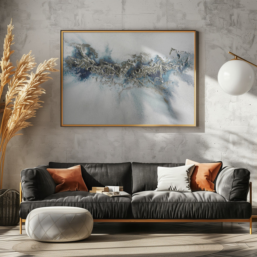 Most Popular - Gilded Weave - Whitecaps painting | Poster