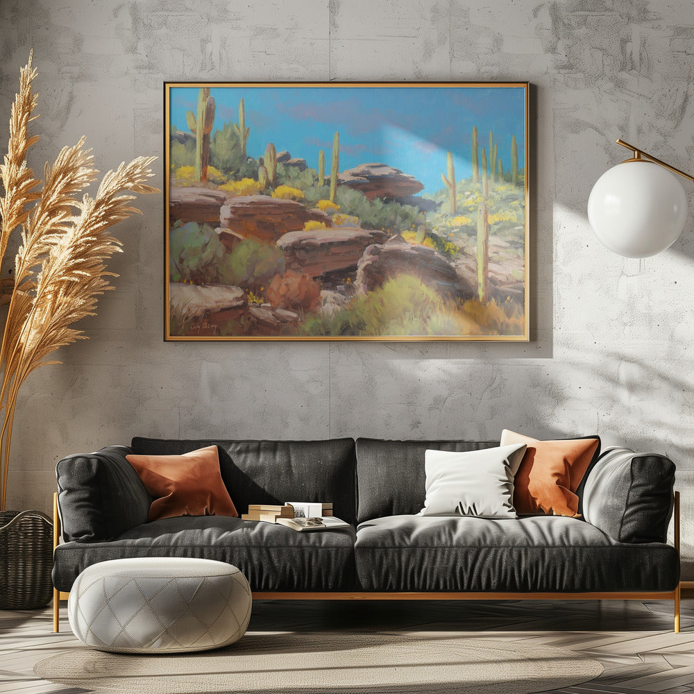 Desert Blooming Scene | Canvas