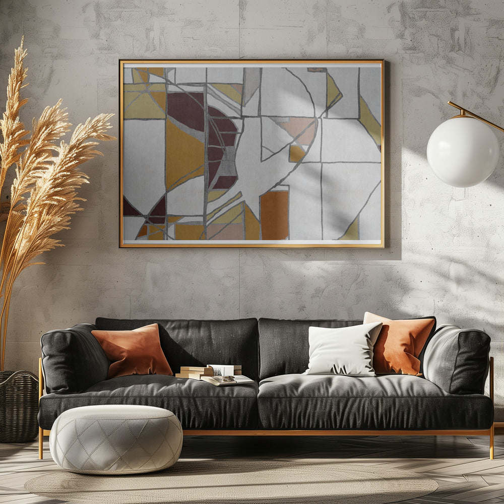 Abstract Geometric Forms in Warm Tones | Canvas