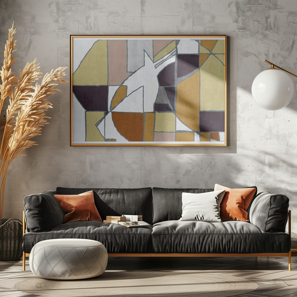 Abstract Geometric Forms in Warm Tones | Canvas