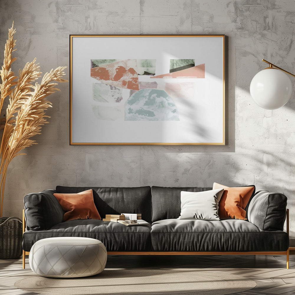 Abstract Collage With Geometric Shapes | Canvas