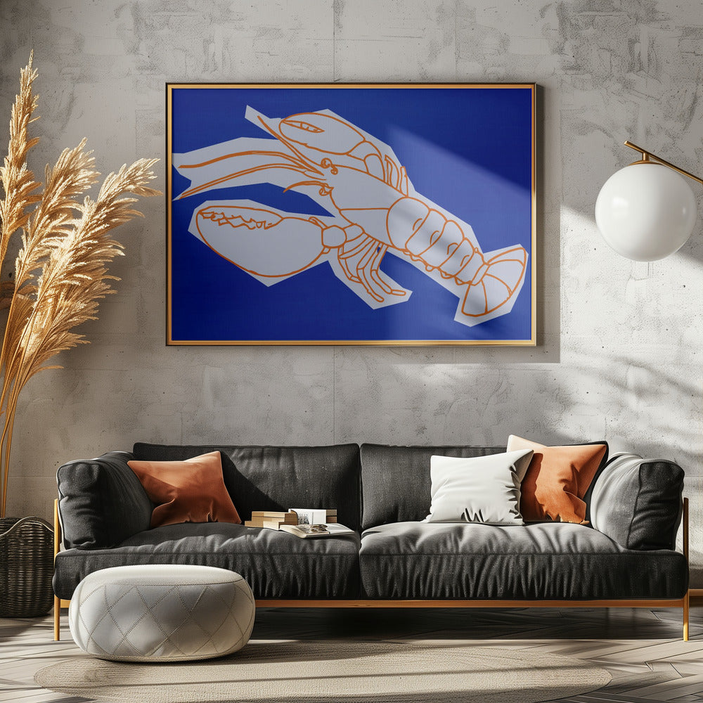 Lobster in Lines | Canvas