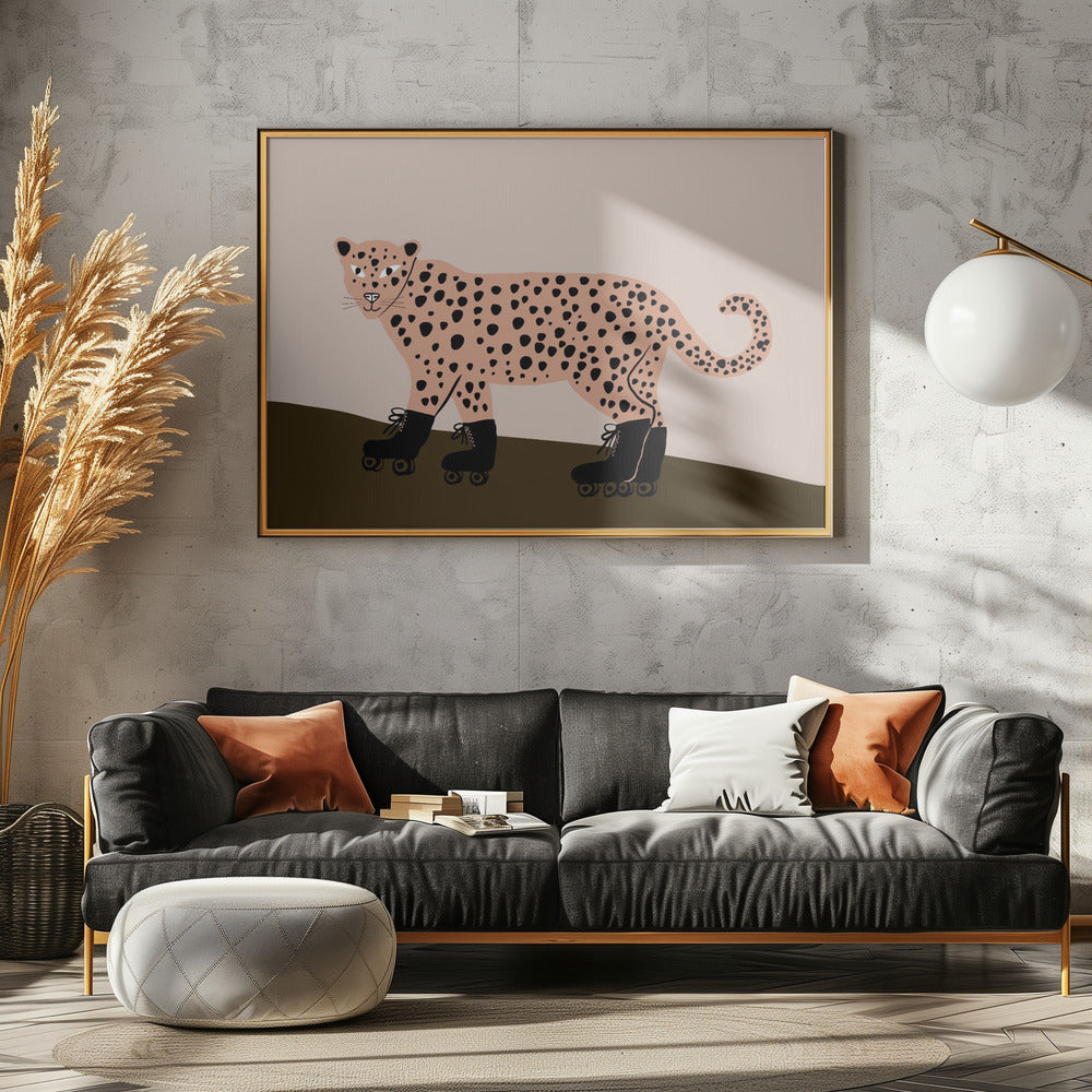 Leopard skating | Poster