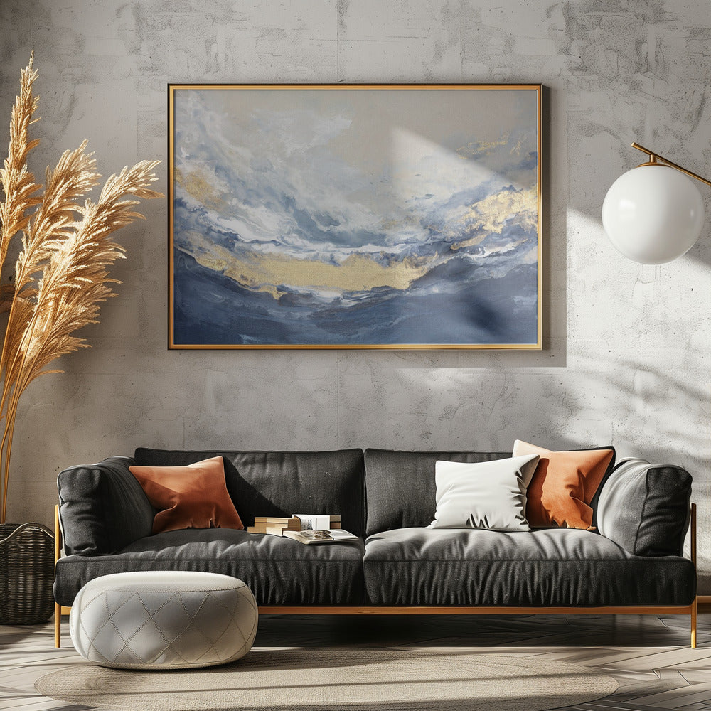 Golden Horizon Waves | Canvas