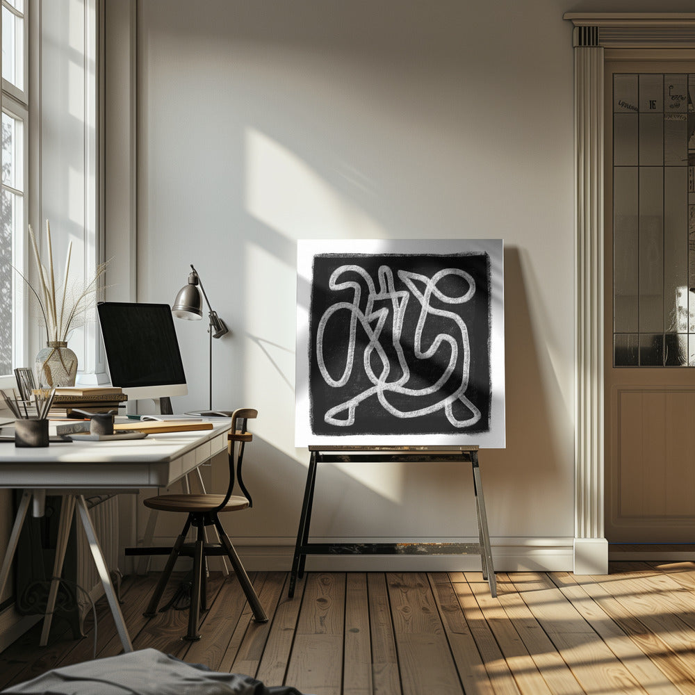 Black Scribble 3 | Canvas