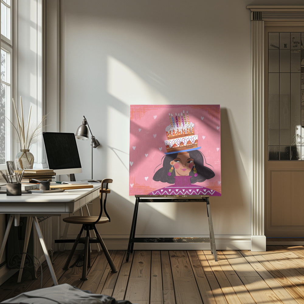 Woman with Pie | Canvas