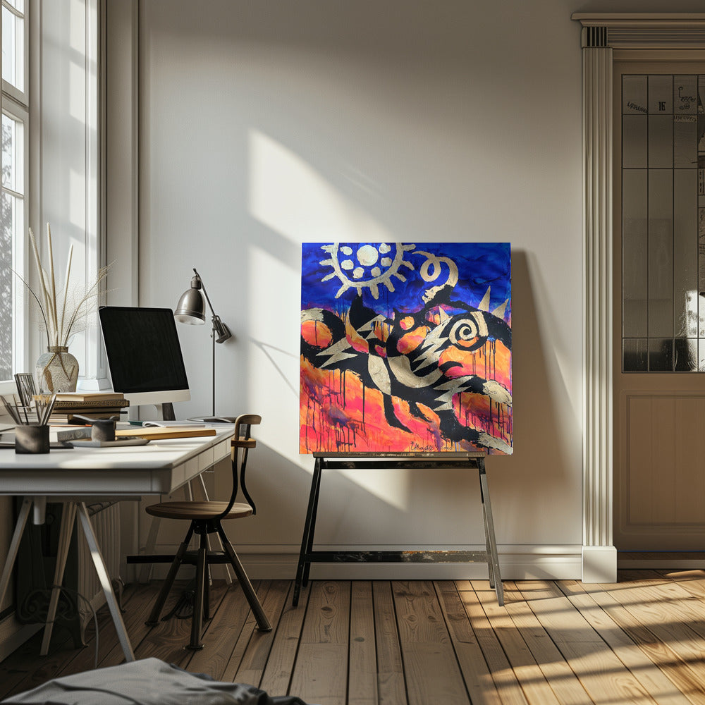 Sunhead Horseman and Woman | Canvas