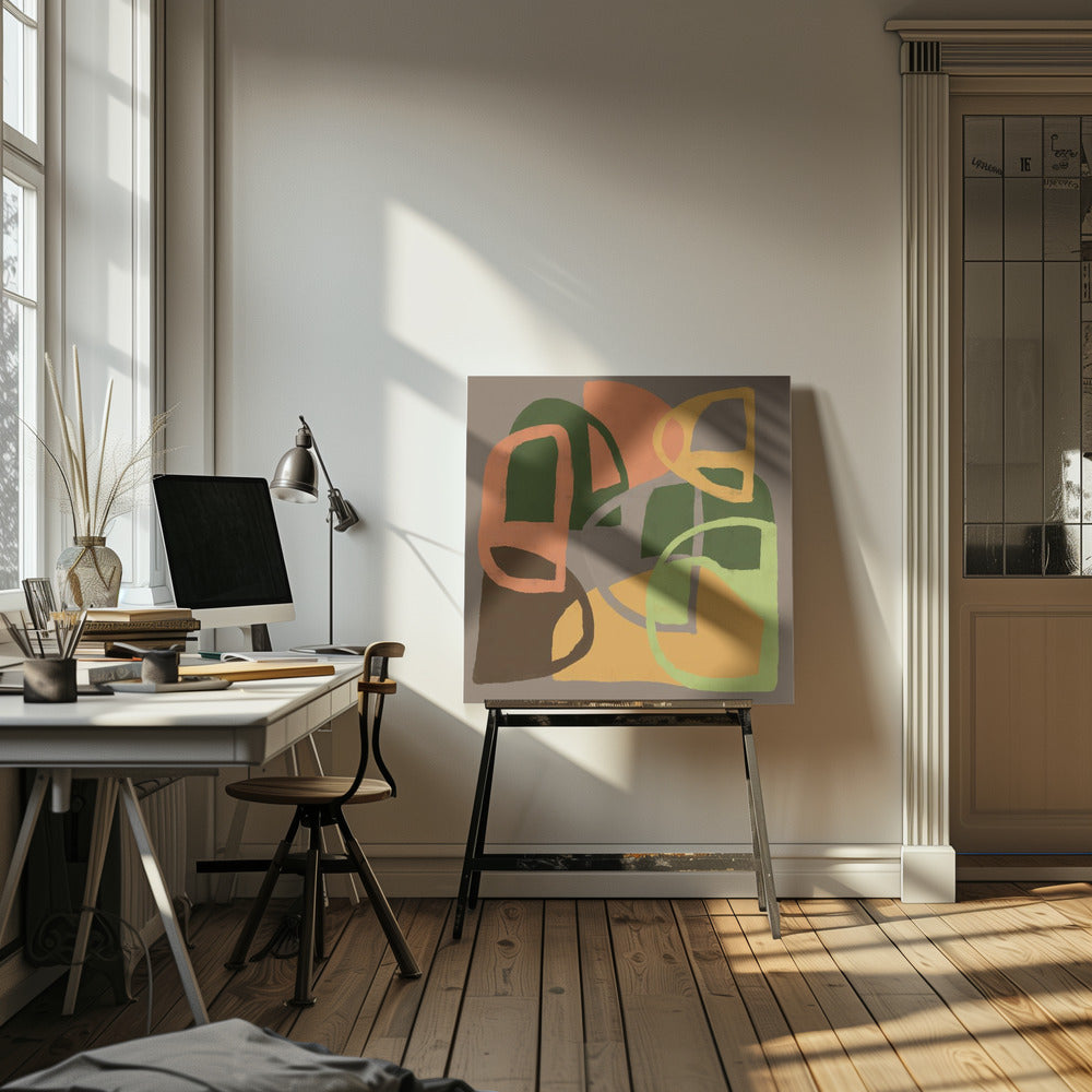 Abstract patterns in earth colours | Canvas