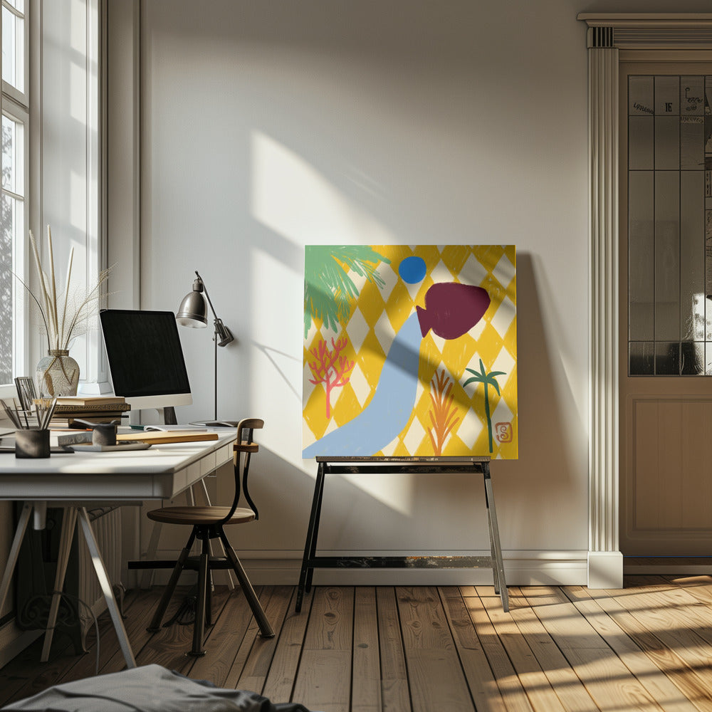 Vibrant Oasis Flow | Canvas