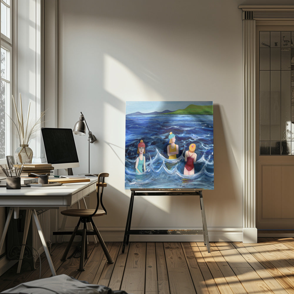 The Winter Swimmers | Canvas