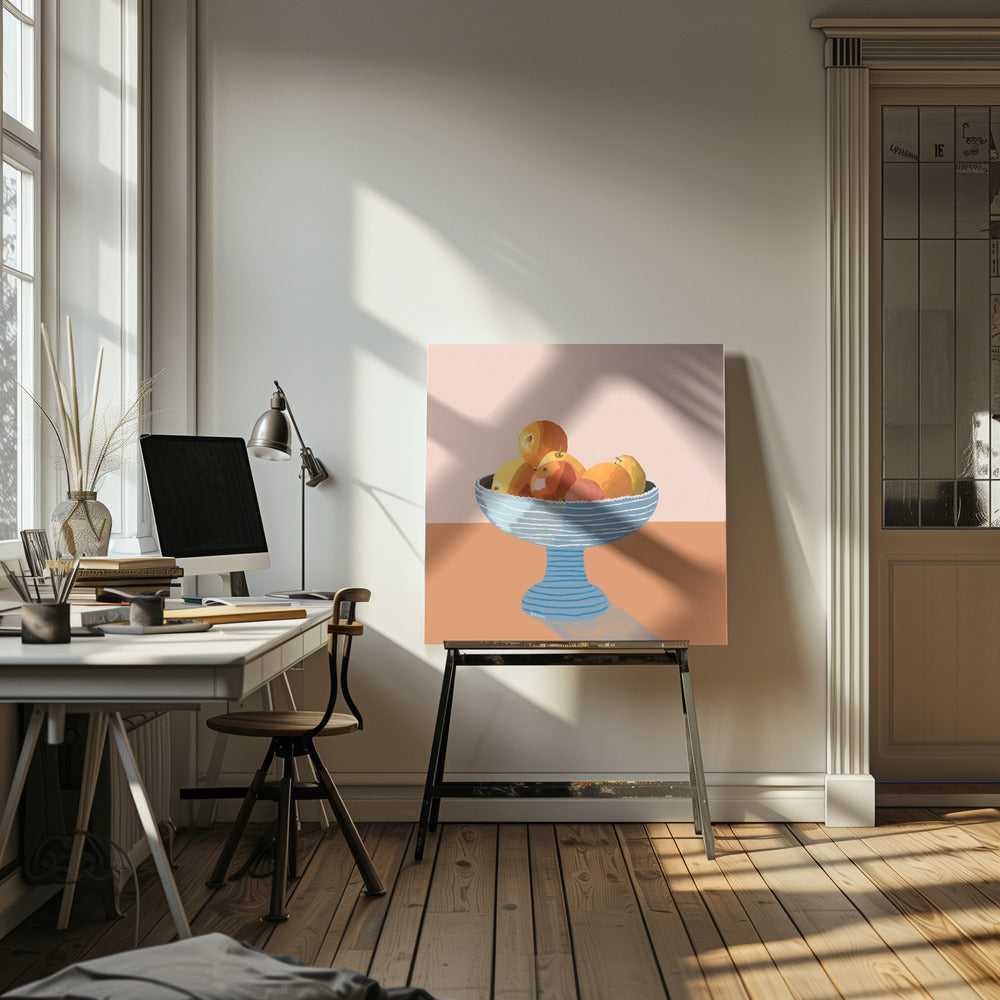 Blue fruit bowl | Canvas