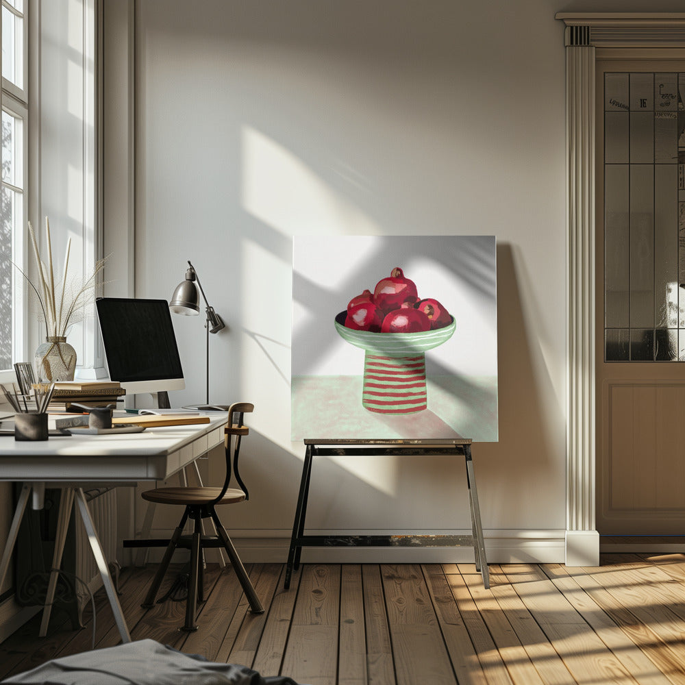 Pomegranate fruit bowl | Canvas
