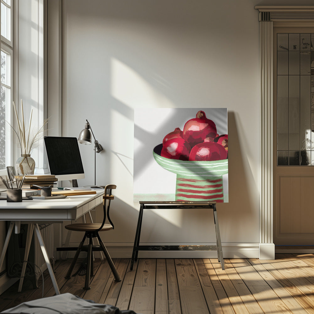 Pomegranates in bowl | Canvas