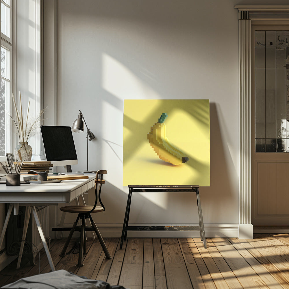 Pixel Fruit Stylized Banana | Canvas