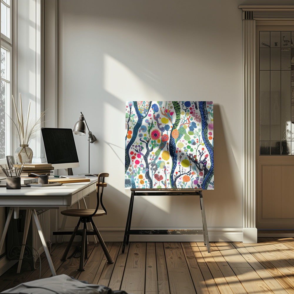 Vibrant Flower Forest | Canvas