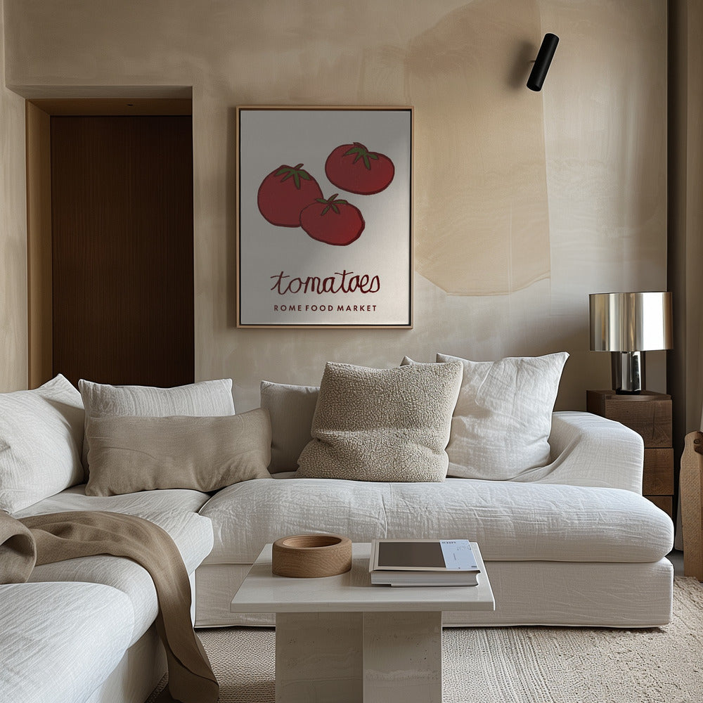 Food Art - Tomatoes Rome Food Market | Poster