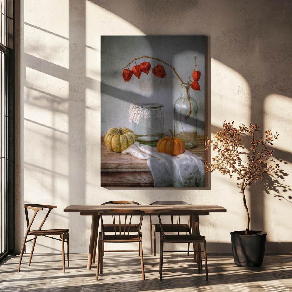 Still life with Physalis and Pumpkin | Canvas