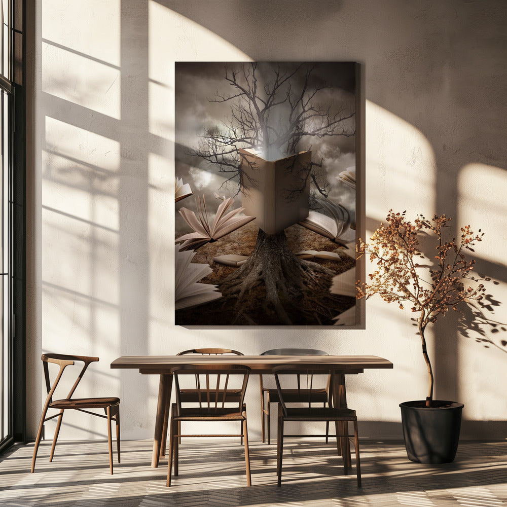 Old Tree Reading Story Book | Canvas