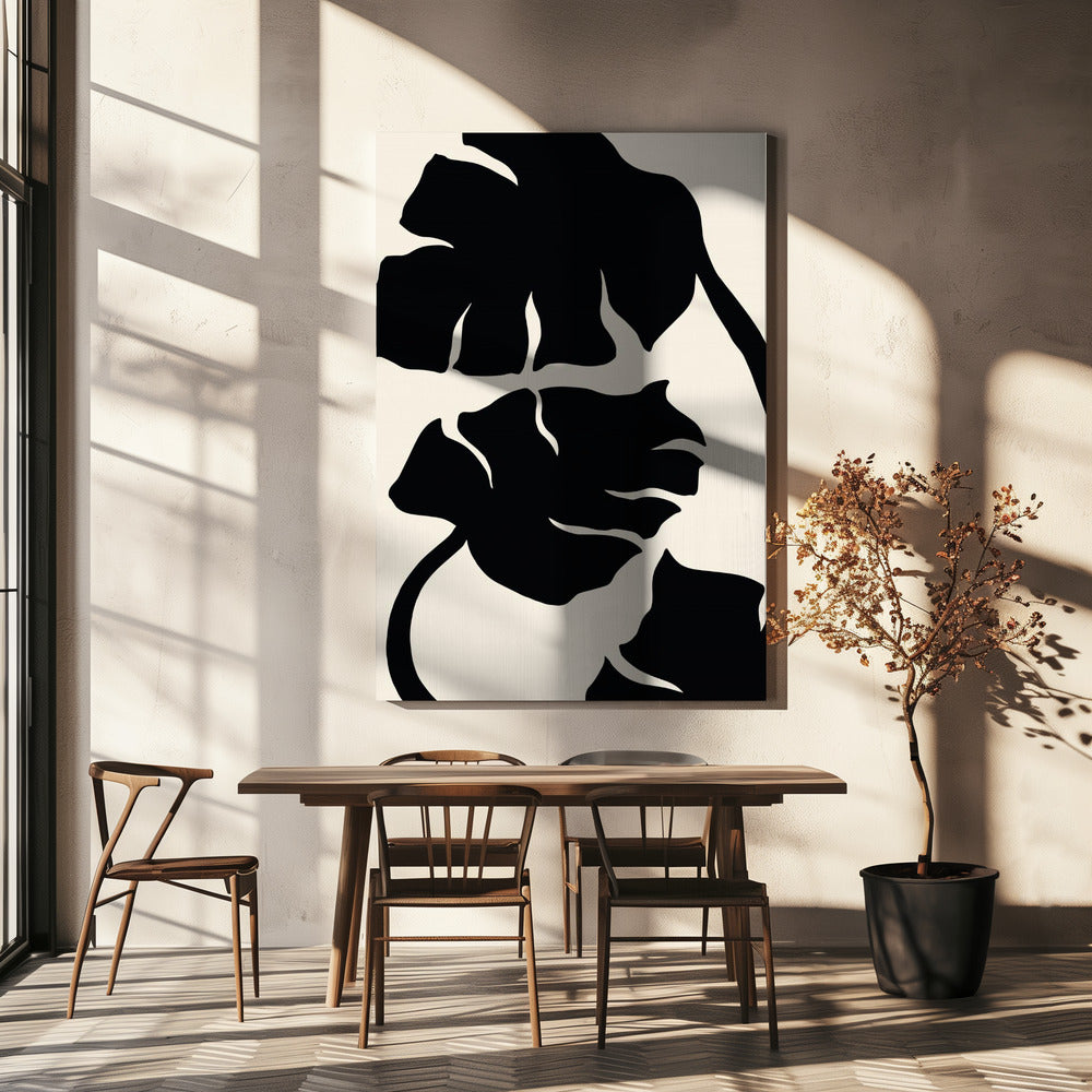 Monstera Black | Canvas