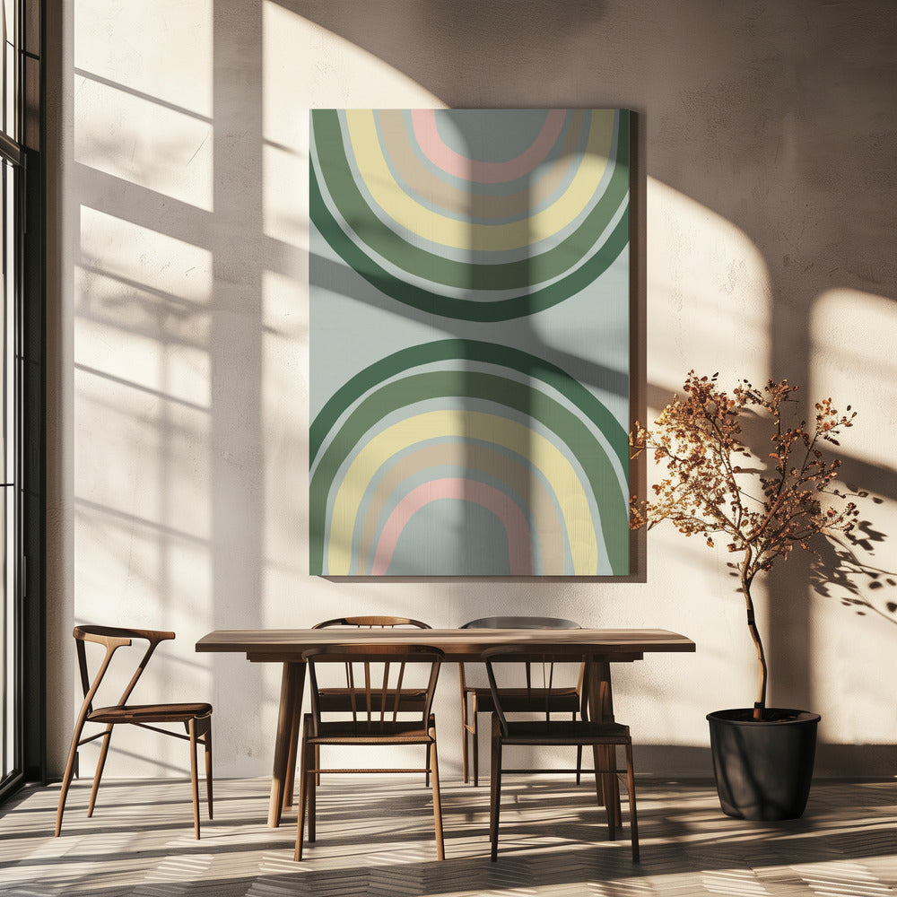 Double Rainbow Green | Canvas