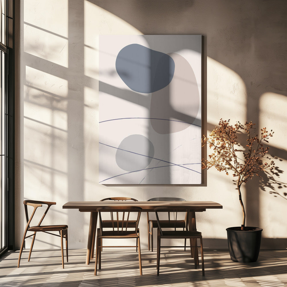 New Shapes Blue No 3 | Canvas