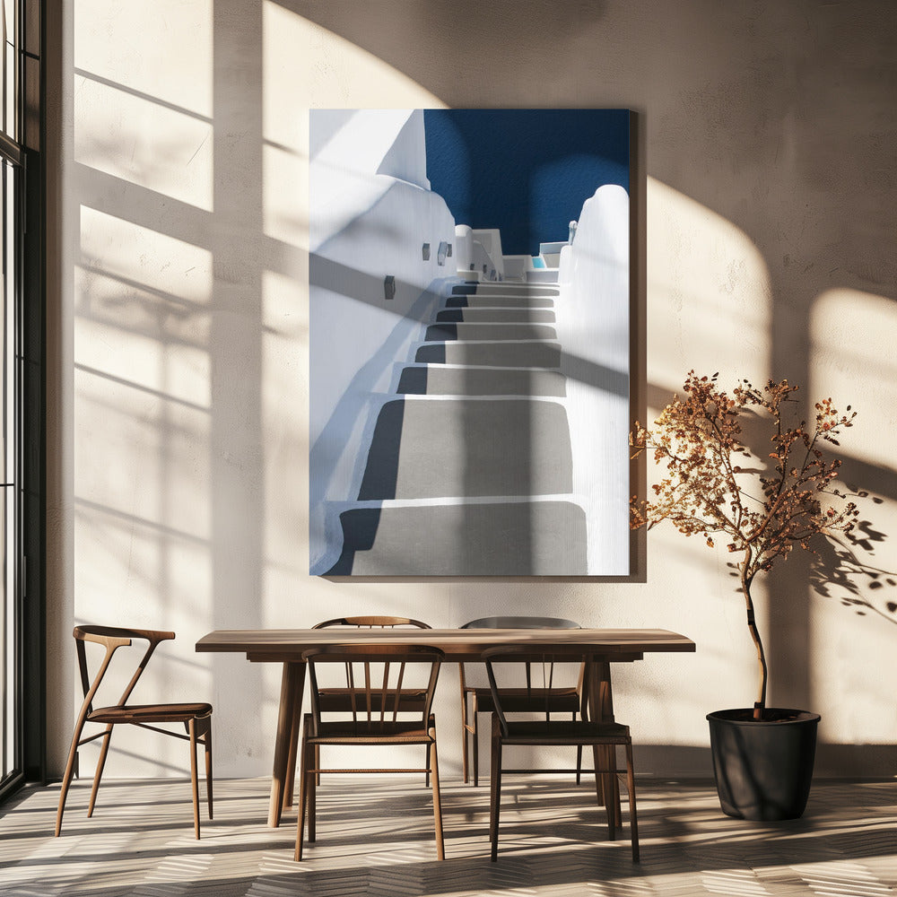 steps to pool and sea | Canvas