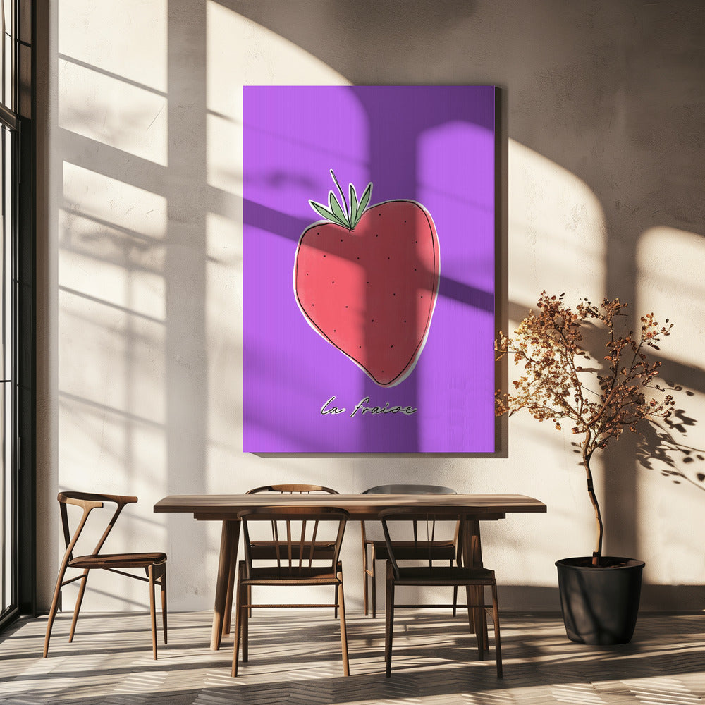Stylized Strawberry Delight | Canvas